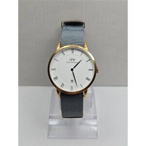 Daniel Wellington Dapper B38R1 Rose Gold 38mm White Roman Date Watch New Battery